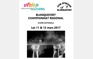 Organisation détaillée du championnat régional Filière Nationale Blanquefort 11 & 12 mars 2017